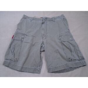 Abercrombie & Fitch Mens Green Cargo Shorts Size 34 Vintage Fatigues Size Skater